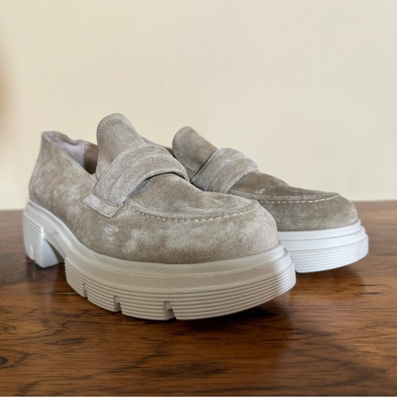 Paul Green Chunky Loafer Stone leather size 3.5 / 6 - Picture 7 of 16